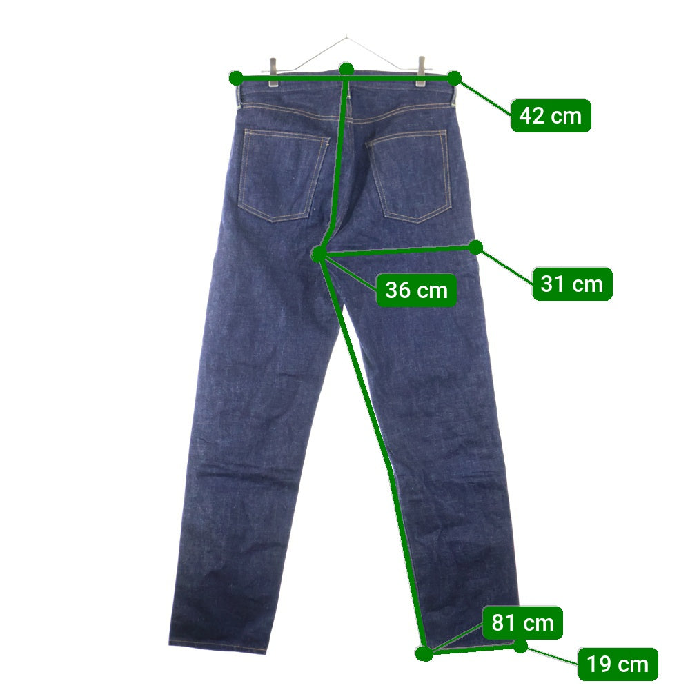 HYKE(ハイク) CLASSIC STRAIGHT クラシック ストレート ボタンフライ デニムパンツ インディゴ