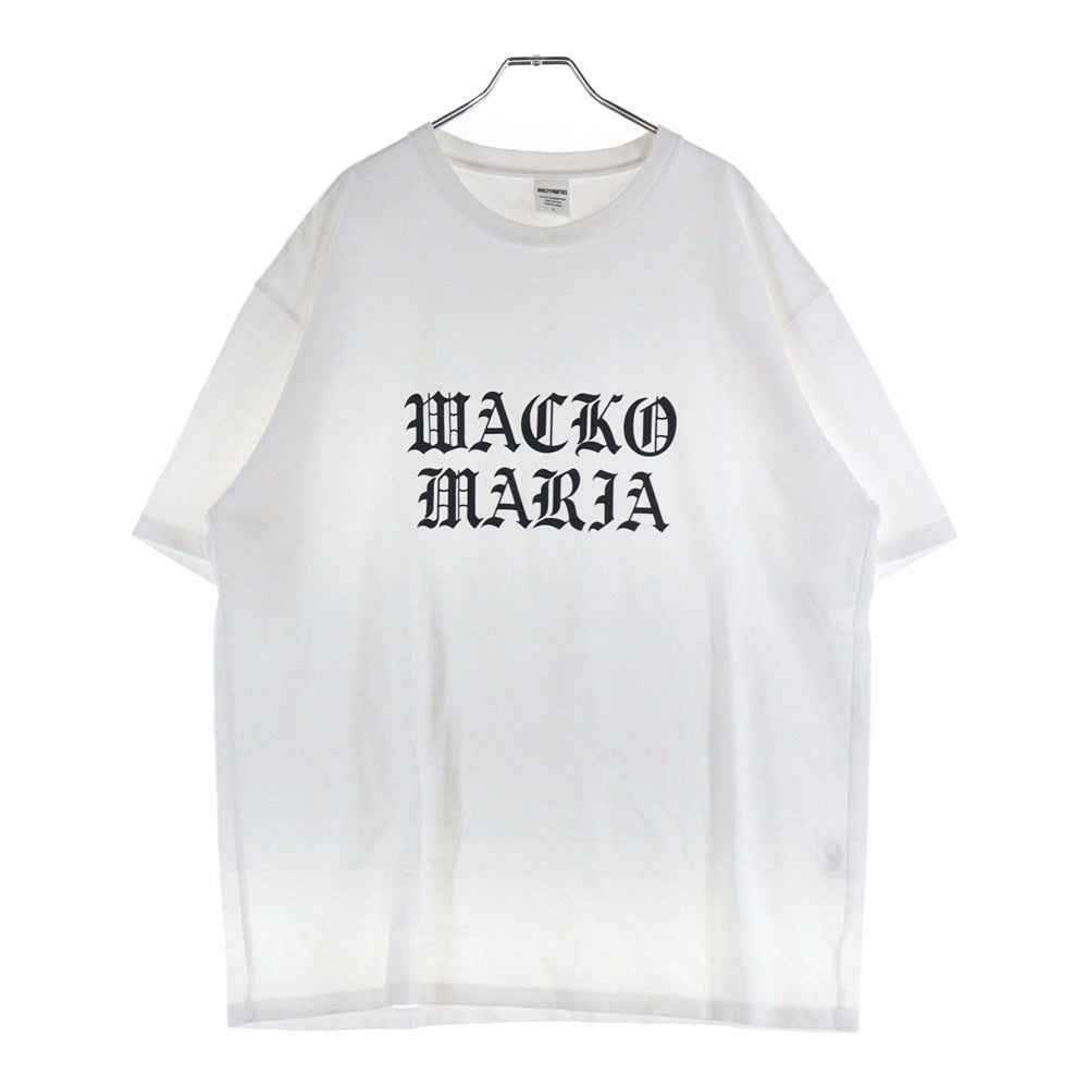 WACKO MARIA(ワコマリア) 24AW LETTERING LOGO フロントプリント 半袖Tシャツカットソー ホワイト