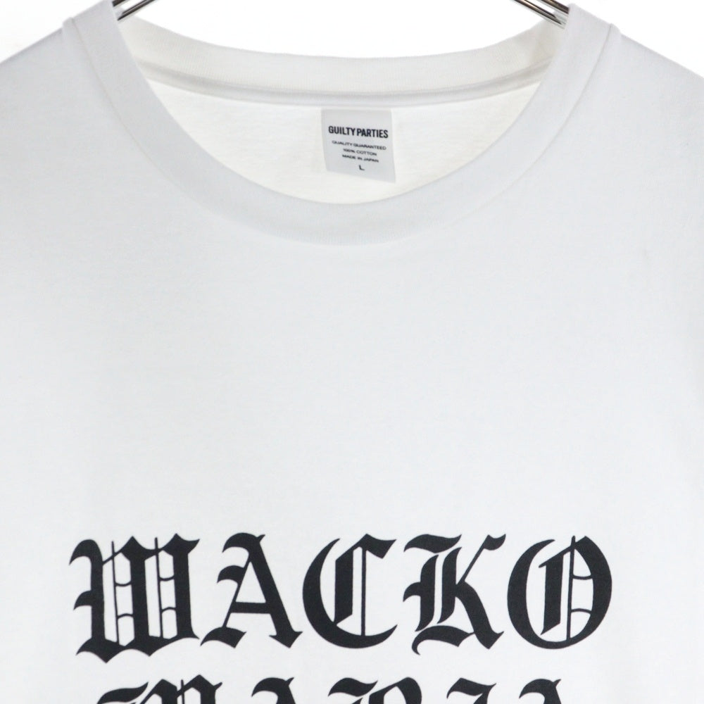WACKO MARIA(ワコマリア) 24AW LETTERING LOGO フロントプリント 半袖Tシャツカットソー ホワイト