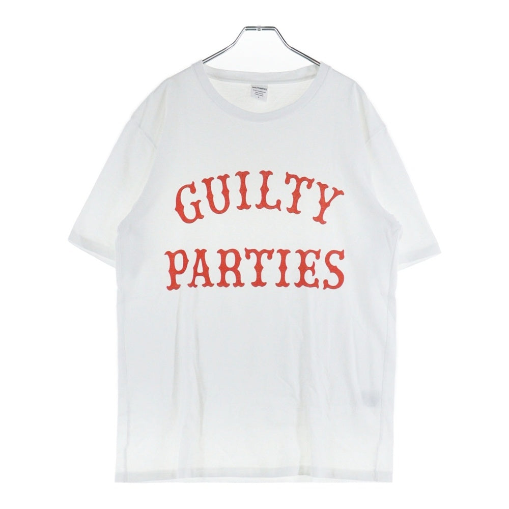 WACKO MARIA(ワコマリア) フロントロゴプリント 半袖Tシャツカットソー ホワイト/レッド