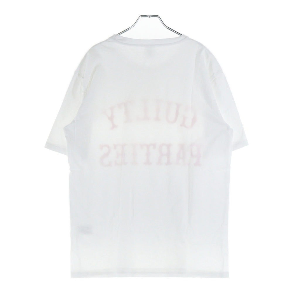 WACKO MARIA(ワコマリア) フロントロゴプリント 半袖Tシャツカットソー ホワイト/レッド