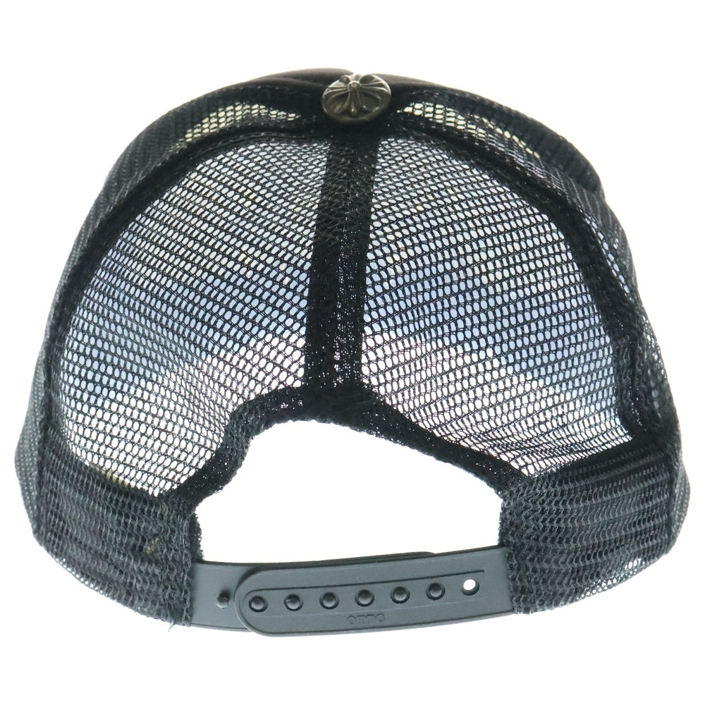 CHROME HEARTS(クロムハーツ) Cemetery Cross Patch Trucker Cap セメタリークロスパッチトラッカーキャップ ベースボールキャップ クロスボール 帽子 ブラック