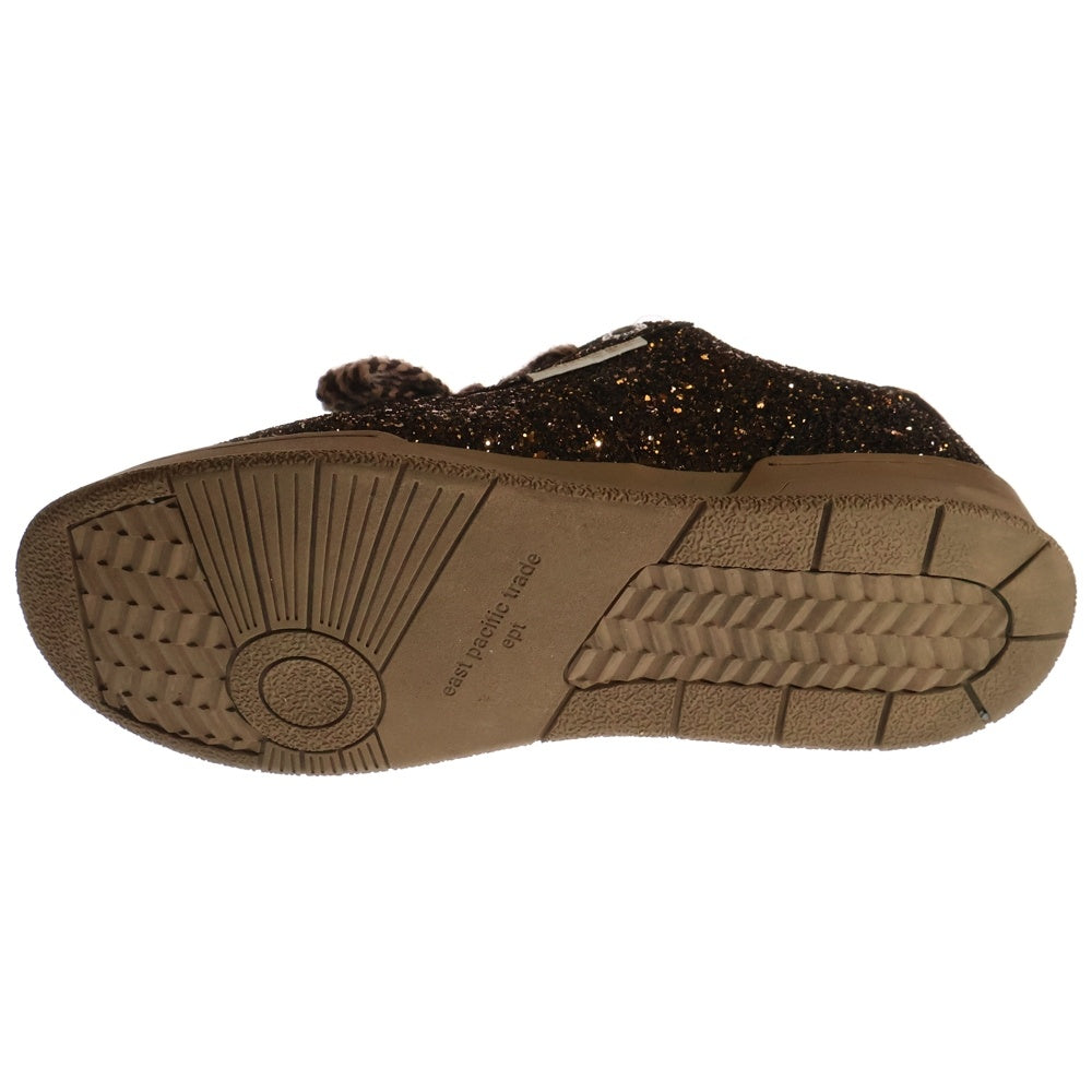 MASU(エムエーエスユー) × east pacific trade DREAM FAT SNEAKERS イーストパシフィックトレイド スパンコール グリッター ローカットスニーカー ブラウン EP4FN1FT383CO