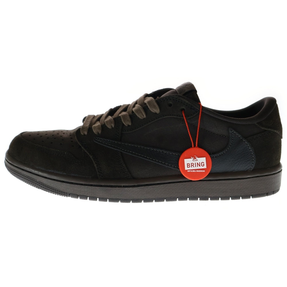 NIKE(ナイキ) ×TRAVIS SCOTT AIR JORDAN 1 LOW OG SP VELVET BROWN DM7866-202 トラヴィススコット エアジョーダン1 ローカットスニーカー ブラウン US8.5/26.5cm