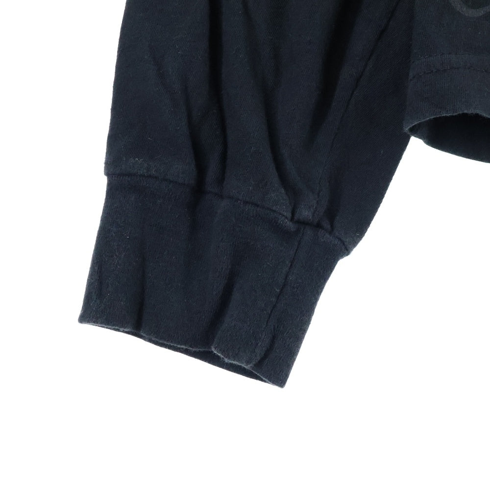 CHROME HEARTS(クロムハーツ) CH LS NECK LOGO ネックロゴプリント 袖ロゴ 長袖Tシャツ ロングスリーブカットソー ブラック