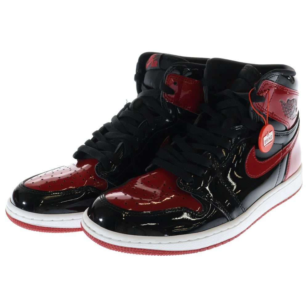NIKE(ナイキ) AIR JORDAN 1 RETRO HIGH OG BRED PATENT エアジョーダン1レトロハイ ブレッド パテント ハイカットスニーカー 555088-063 US9.5/27.5cm レッド/ブラック