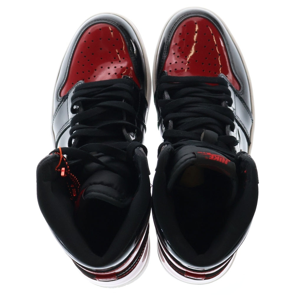 NIKE(ナイキ) AIR JORDAN 1 RETRO HIGH OG BRED PATENT エアジョーダン1レトロハイ ブレッド パテント ハイカットスニーカー 555088-063 US9.5/27.5cm レッド/ブラック