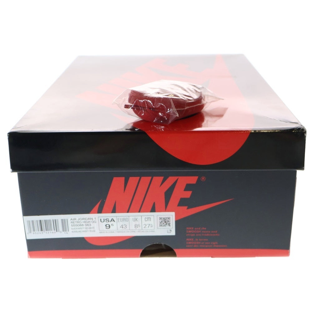 NIKE(ナイキ) AIR JORDAN 1 RETRO HIGH OG BRED PATENT エアジョーダン1レトロハイ ブレッド パテント ハイカットスニーカー 555088-063 US9.5/27.5cm レッド/ブラック