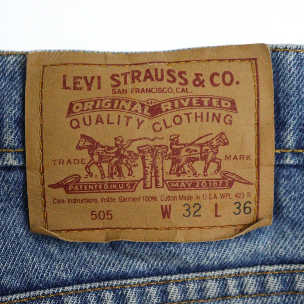 Levi's(リーバイス) 505-0217 ボタン裏525 スモール E 紙パッチ デニムパンツ インディゴ
