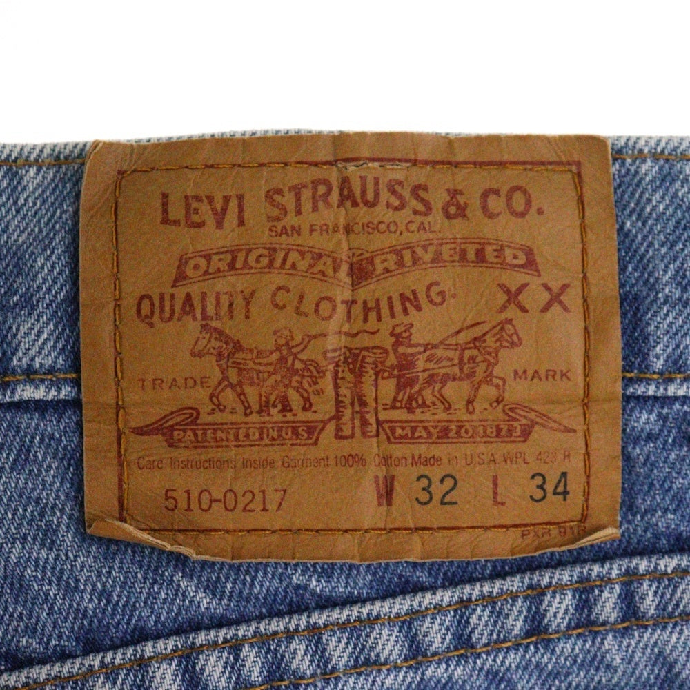 Levi's(リーバイス) 510-0217 ボタン裏525 スモール E 紙パッチ ボタンフライデニムパンツ インディゴ