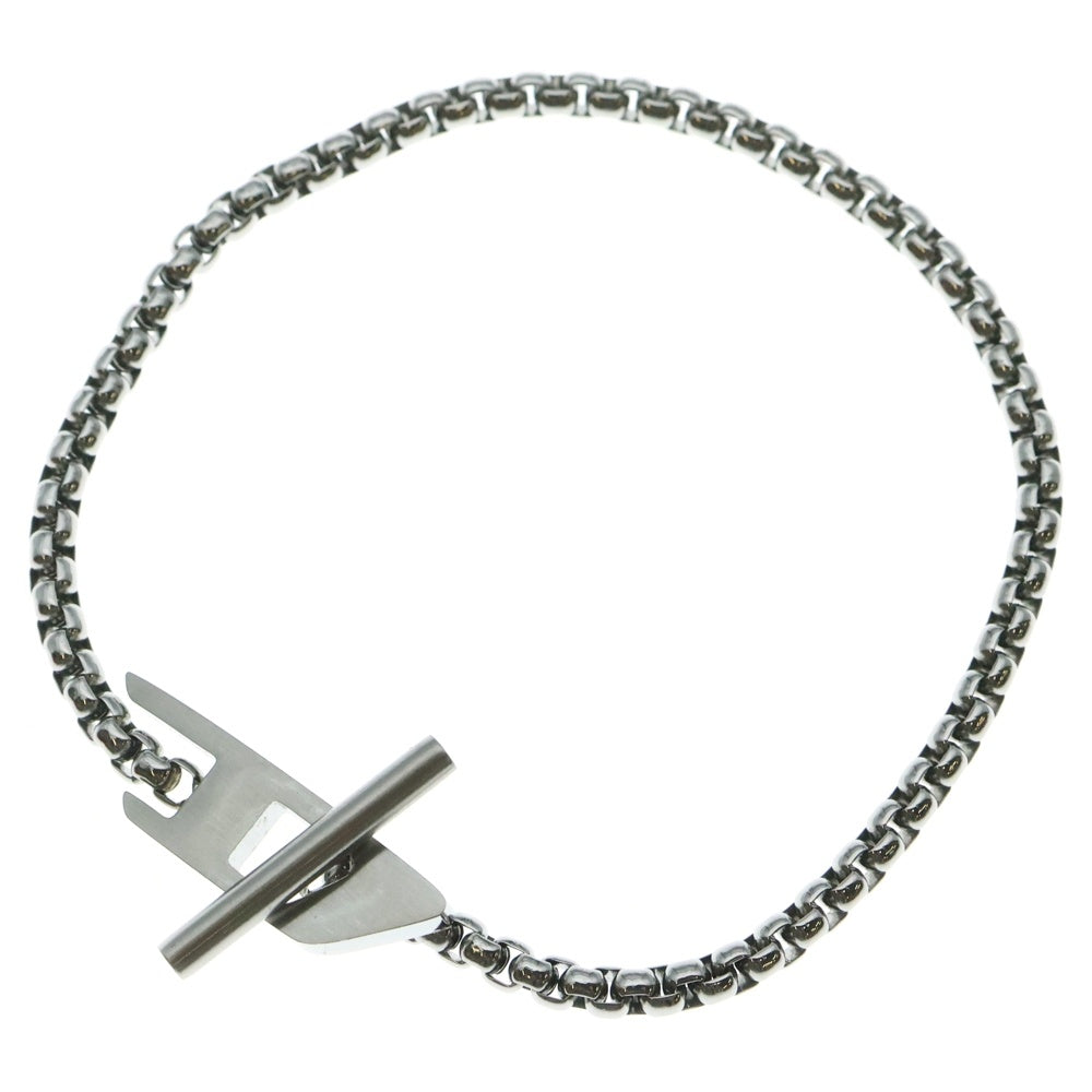 DIESEL(ディーゼル) STEEL Dロゴ ブレスレット シルバー DX1476040