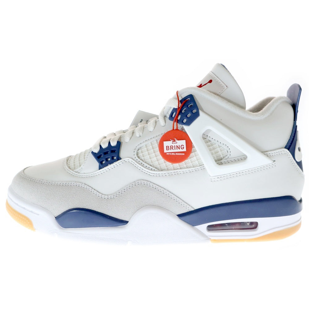 NIKE SB(ナイキエスビー) AIR JORDAN 4 RETRO SP SUMMIT WHITE/NAVY DR5415-100 エアジョーダン4 レトロ ローカットスニーカー ホワイト/ネイビー