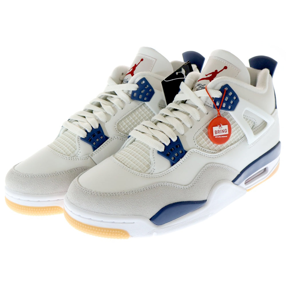 NIKE SB(ナイキエスビー) AIR JORDAN 4 RETRO SP SUMMIT WHITE/NAVY DR5415-100 エアジョーダン4 レトロ ローカットスニーカー ホワイト/ネイビー