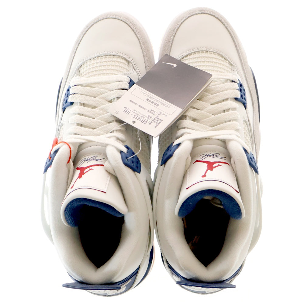 NIKE SB(ナイキエスビー) AIR JORDAN 4 RETRO SP SUMMIT WHITE/NAVY DR5415-100 エアジョーダン4 レトロ ローカットスニーカー ホワイト/ネイビー