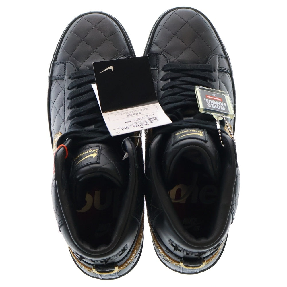 NIKE SB(ナイキエスビー) × Supreme BLAZER MID DV5078-001 シュプリーム ブレーザー ミッドカットスニーカー ブラック US9.5/27.5cm