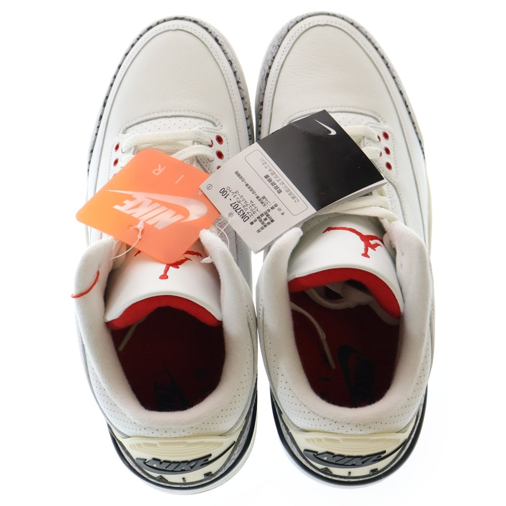 NIKE(ナイキ) AIR JORDAN 3 RETRO WHITE CEMENT REIMAGINED DN3707-100 エアジョーダン3 レトロ ホワイトセメント リイマジンド ハイカットスニーカー ホワイト US10/28cm