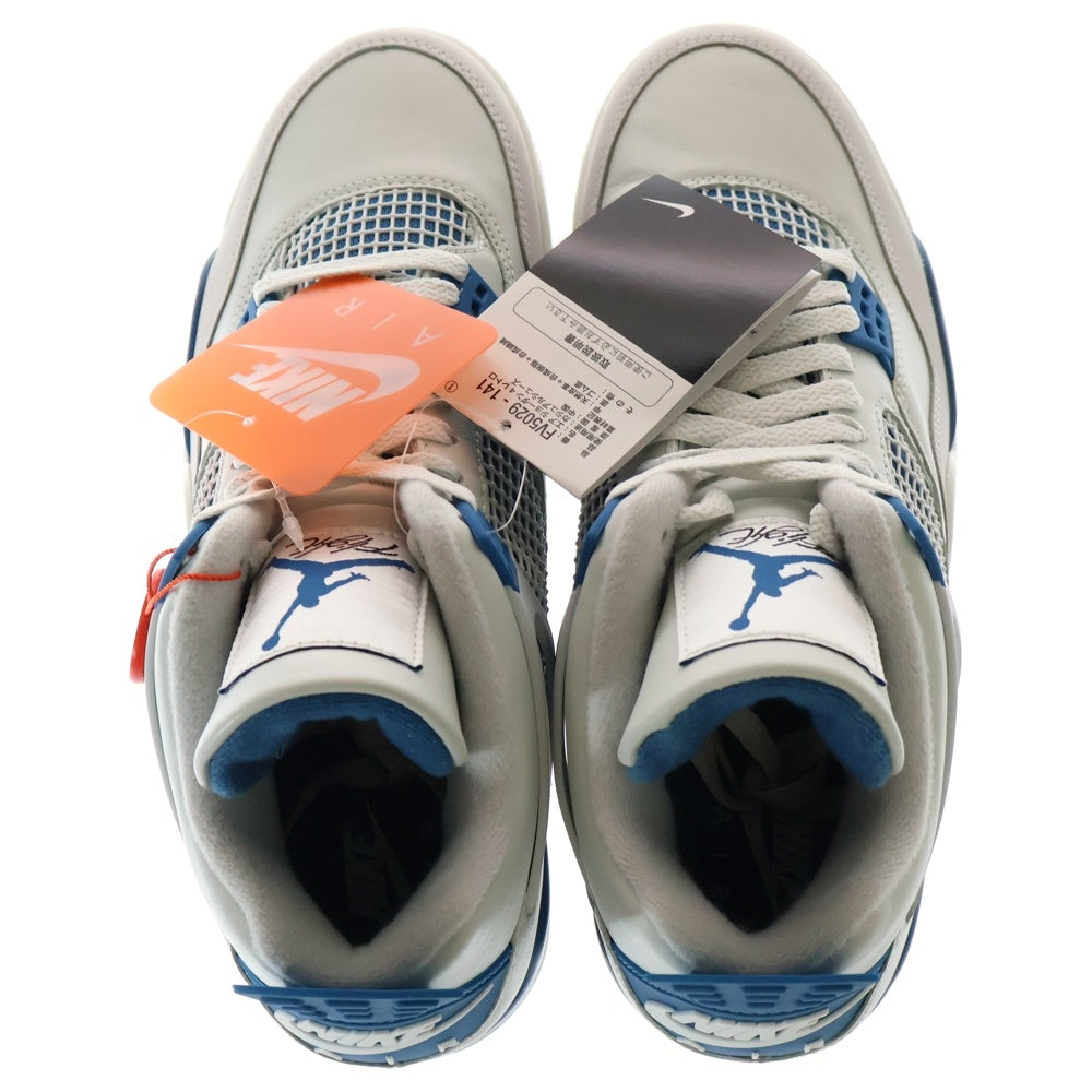 NIKE(ナイキ) AIR JORDAN 4 RETRO INDUSTRIAL BLUE FV5029-141 エアジョーダン4 レトロ インダストリアルブルー ミッドカットスニーカー US10/28cm ホワイト/ブルー