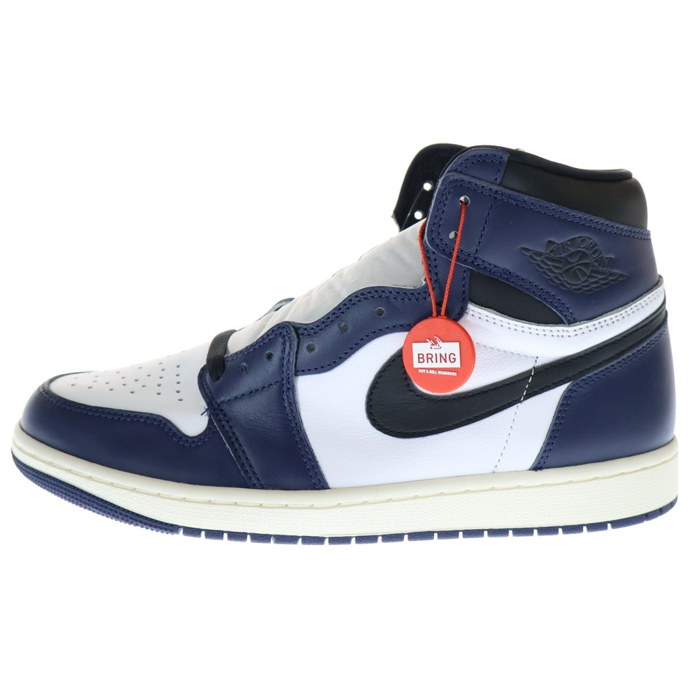 NIKE(ナイキ) AIR JORDAN 1 RETRO HIGH OG MIDNIGHT NAVY DZ5485-401 エアジョーダン 1 レトロ ミッドナイト ネイビー ハイカットスニーカー ホワイト/ネイビー US10/28cm