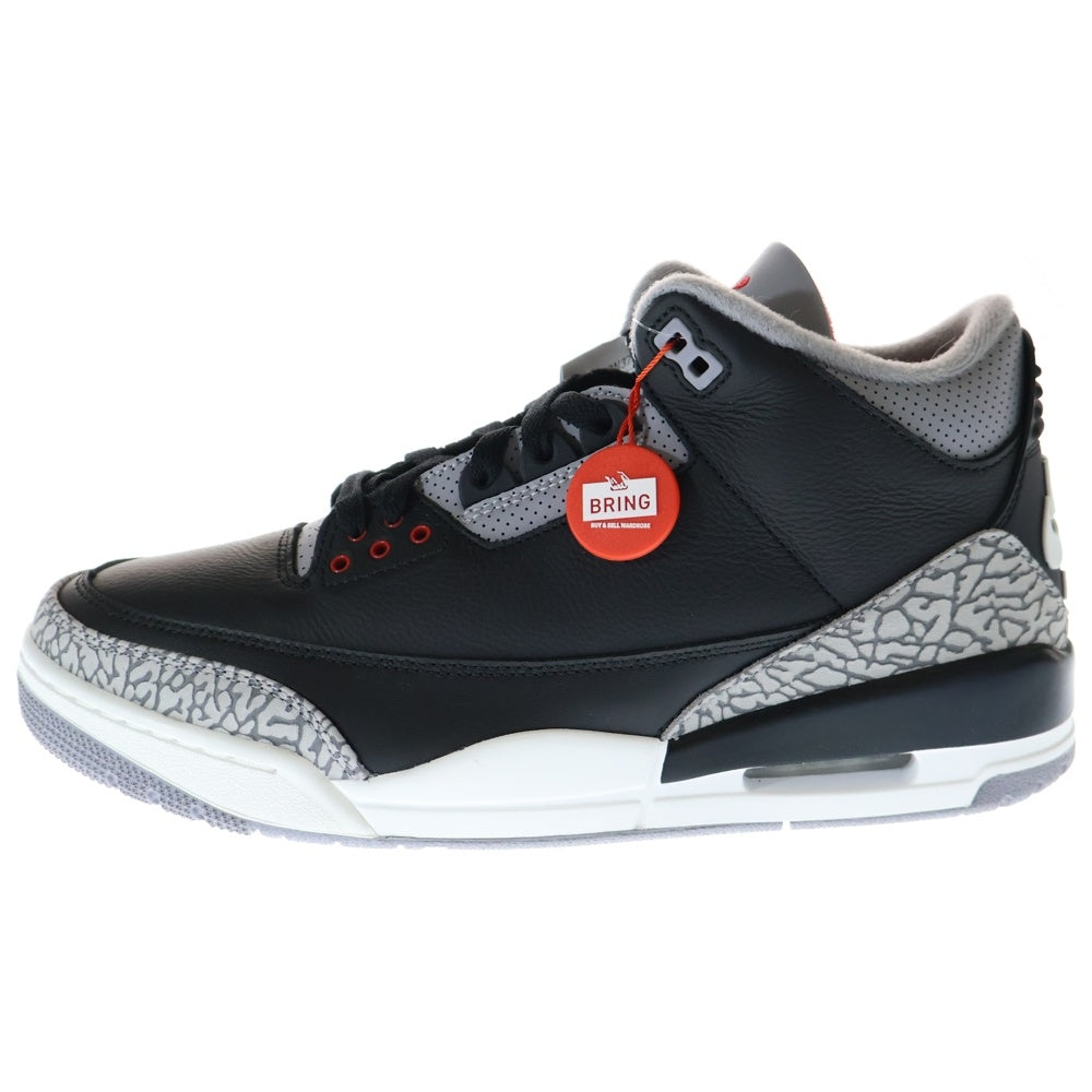 NIKE(ナイキ) AIR JORDAN 3 RETRO BLACK CEMENT DN3707-010 エアジョーダン3 レトロ ブラックセメント ローカットスニーカー ブラック US10/28cm