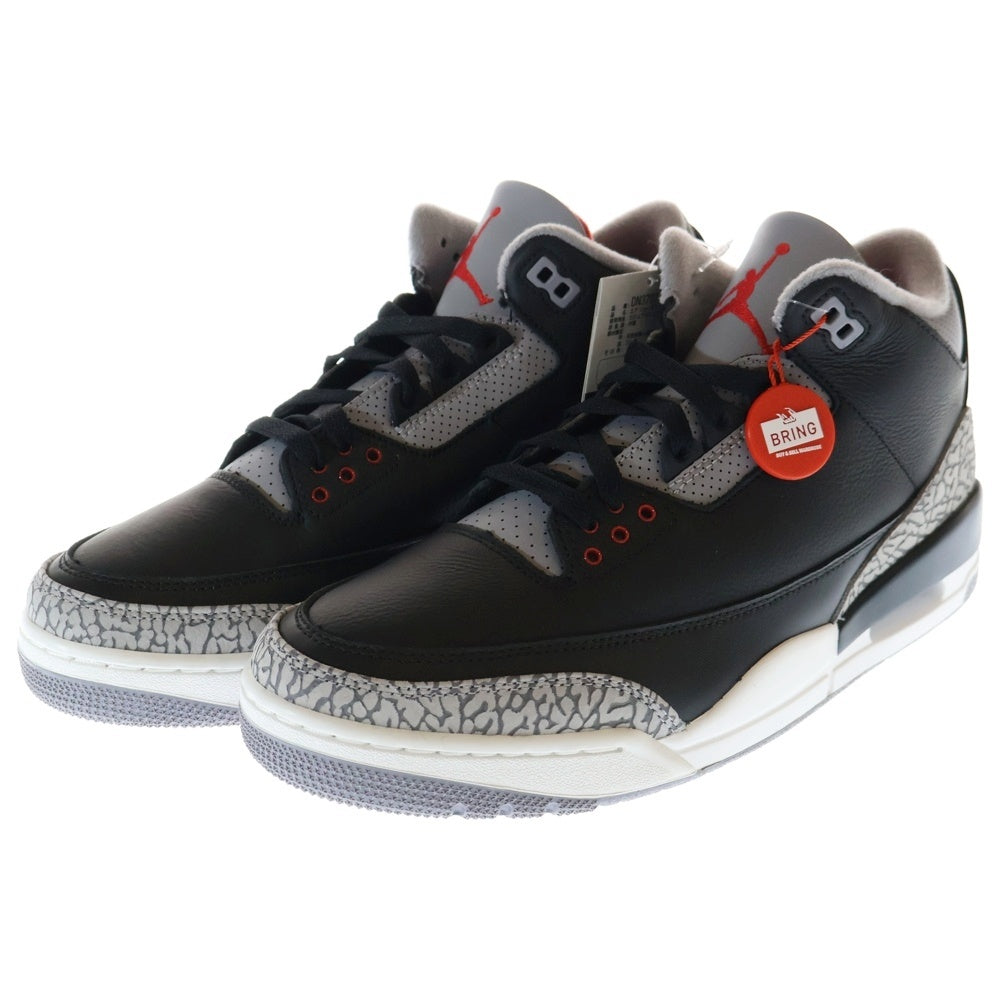 NIKE(ナイキ) AIR JORDAN 3 RETRO BLACK CEMENT DN3707-010 エアジョーダン3 レトロ ブラックセメント ローカットスニーカー ブラック US10/28cm