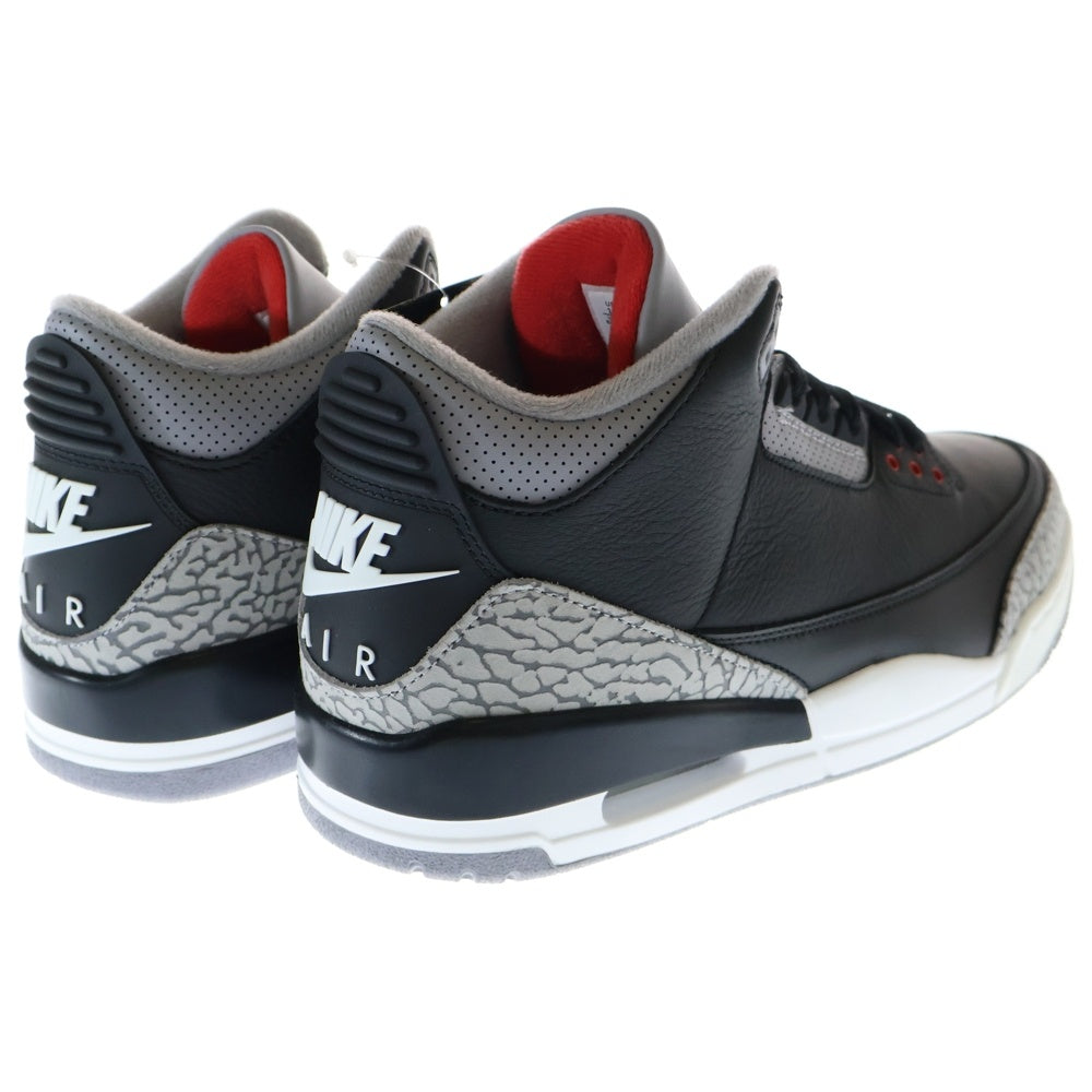 NIKE(ナイキ) AIR JORDAN 3 RETRO BLACK CEMENT DN3707-010 エアジョーダン3 レトロ ブラックセメント ローカットスニーカー ブラック US10/28cm