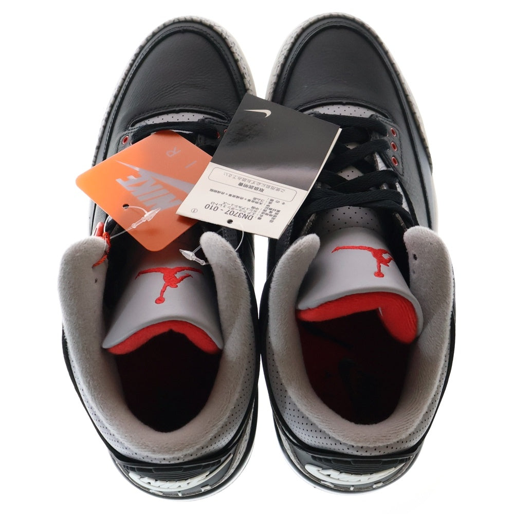 NIKE(ナイキ) AIR JORDAN 3 RETRO BLACK CEMENT DN3707-010 エアジョーダン3 レトロ ブラックセメント ローカットスニーカー ブラック US10/28cm