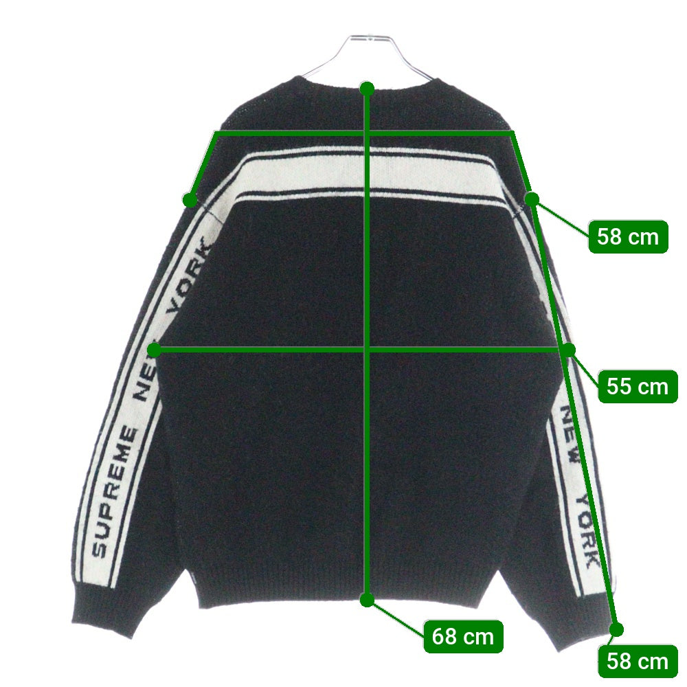 SUPREME(シュプリーム) 24AW Back Stripe Sweater バックストライプ セーター ブラック