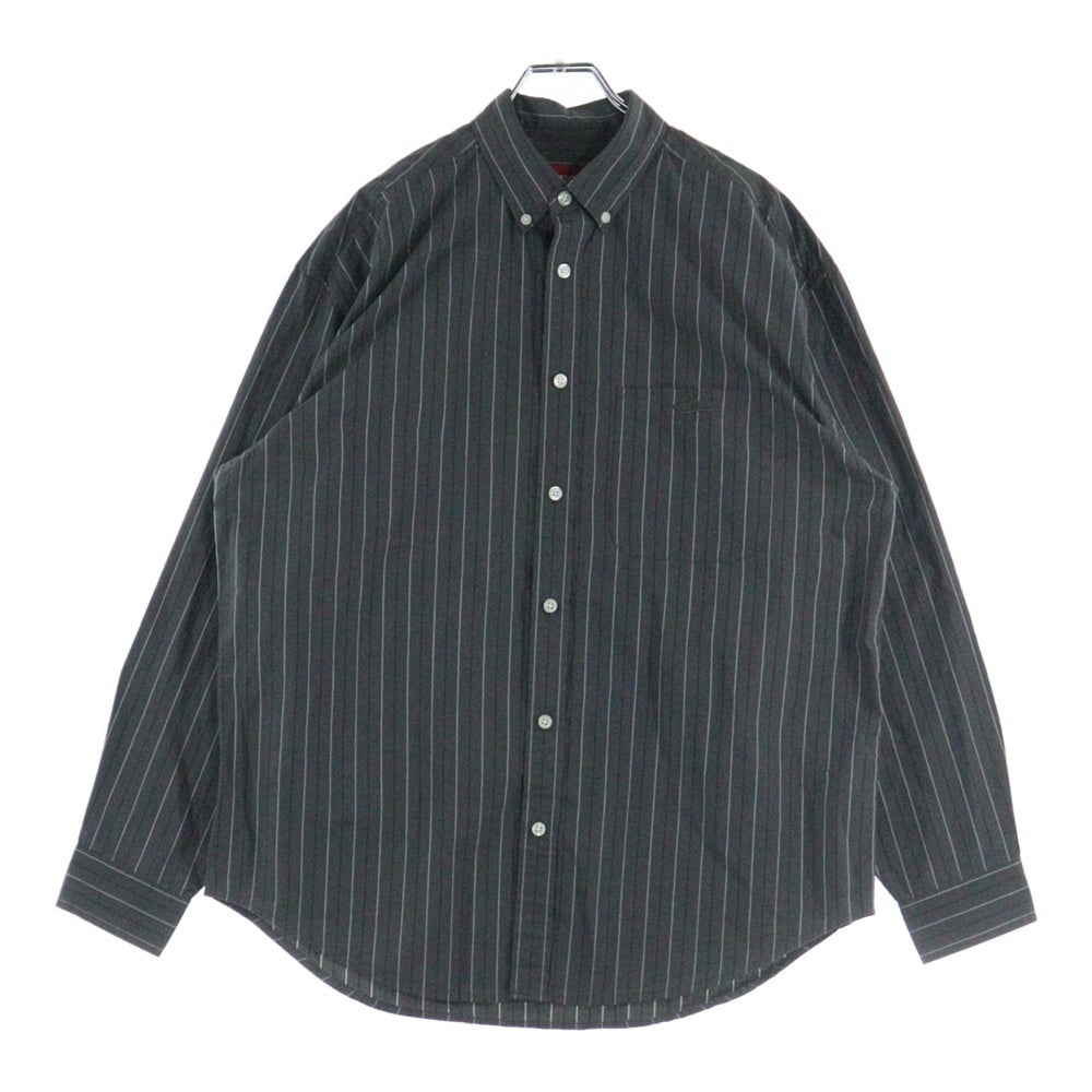 SUPREME(シュプリーム) 24AW Loose Fit Stripe Shirt ルーズフィット ストライプ 長袖シャツ グレー