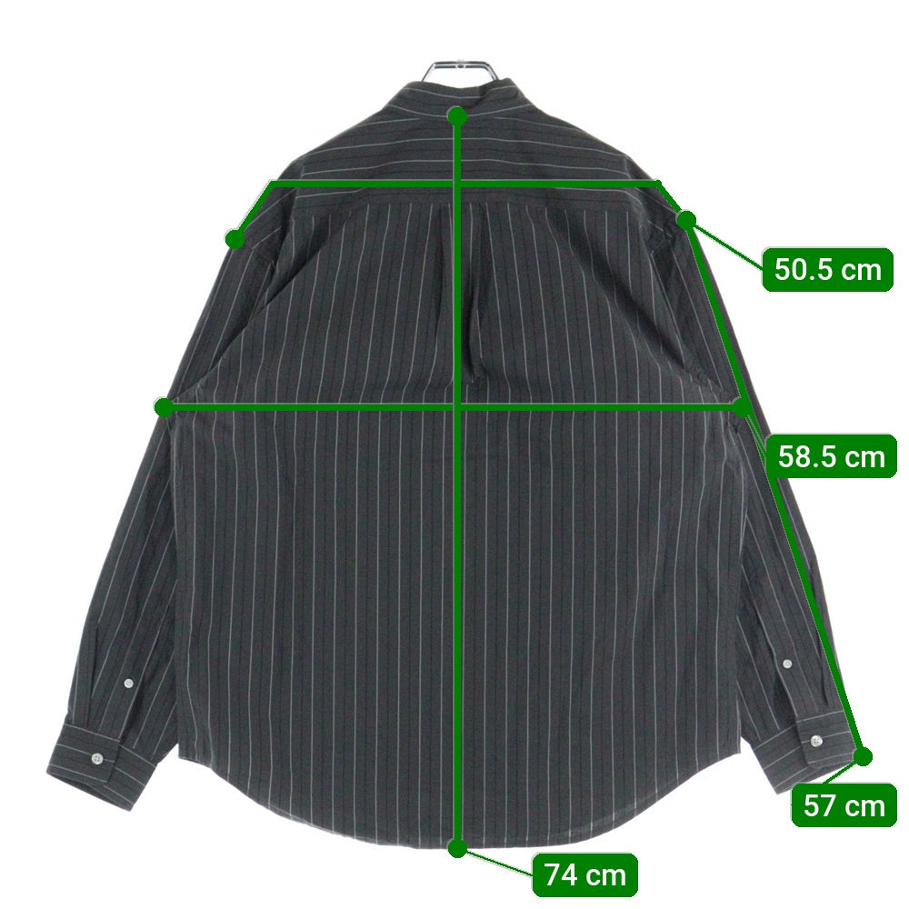 SUPREME(シュプリーム) 24AW Loose Fit Stripe Shirt ルーズフィット ストライプ 長袖シャツ グレー
