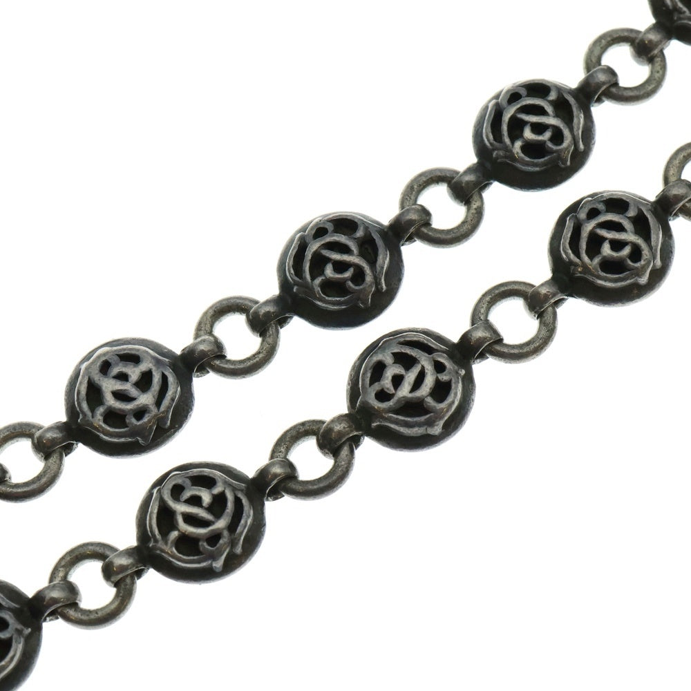 CHROME HEARTS(クロムハーツ) OLD 2BALL LONG-T オールド 2クリップロング #2フローラルボール ウォレットチェーン シルバー