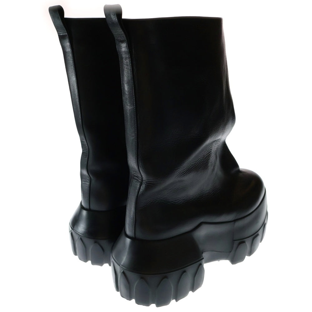 Rick Owens(リックオウエンス) 25SS Hollywood Flared Mega Tractor ハリウッド フレアメガトラクター ロングレザーブーツ ブラック RU01E5884