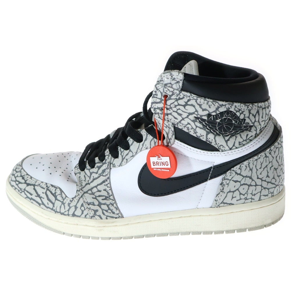 NIKE(ナイキ) AIR JORDAN 1 HIGH OG WHITE CEMENT DZ5485-052 エアジョーダン1 ホワイトセメント ハイカットスニーカー ホワイト/ブラック US9.5/27.5cm