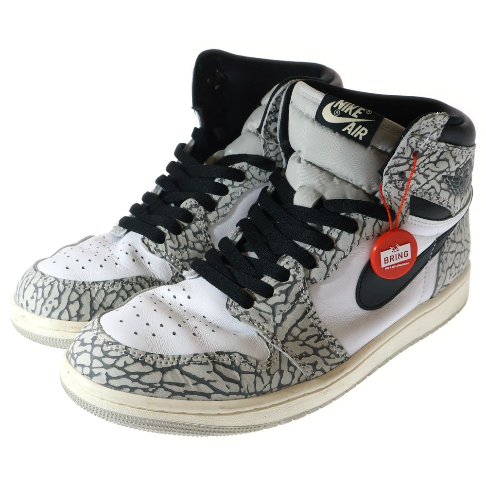 NIKE(ナイキ) AIR JORDAN 1 HIGH OG WHITE CEMENT DZ5485-052 エアジョーダン1 ホワイトセメント ハイカットスニーカー ホワイト/ブラック US9.5/27.5cm