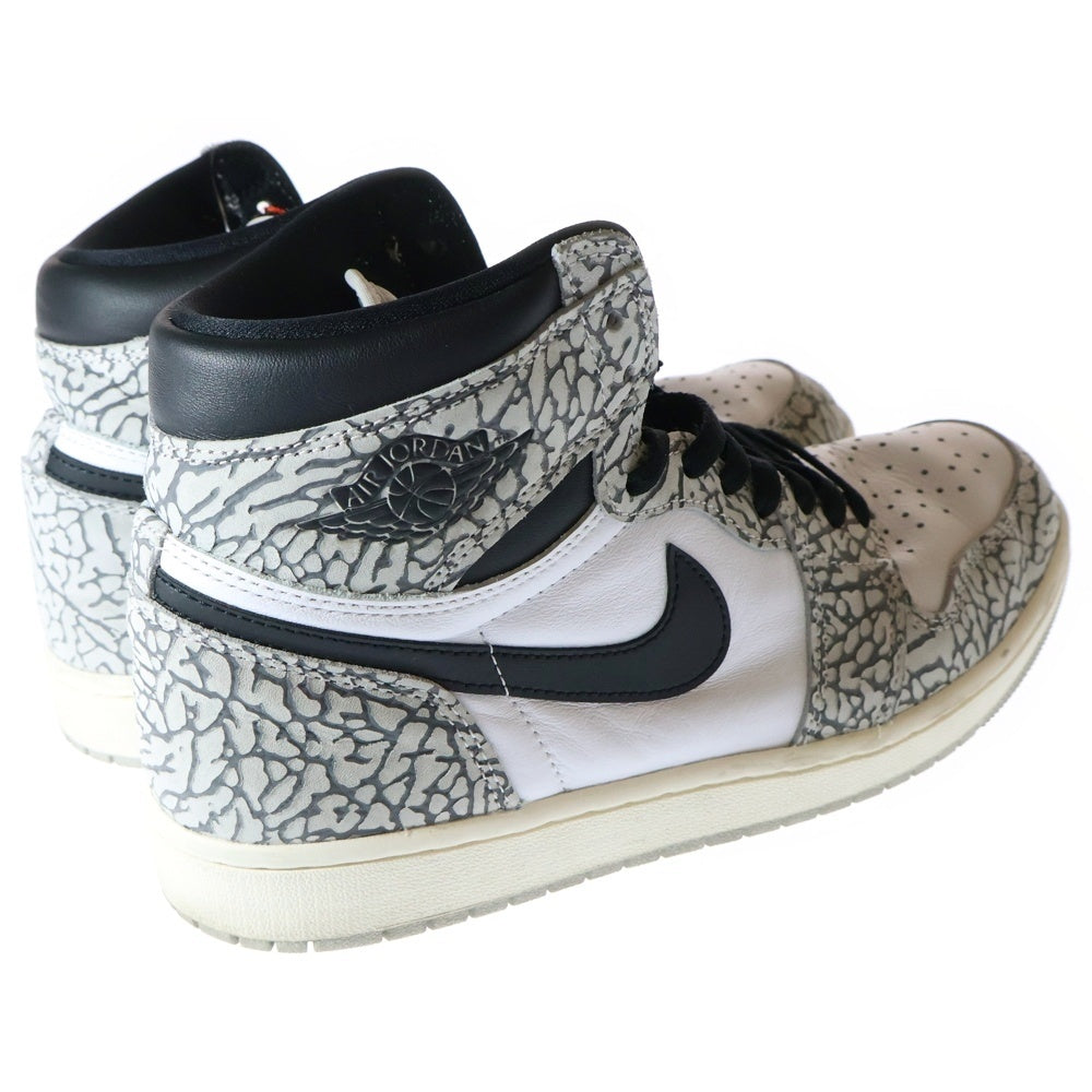 NIKE(ナイキ) AIR JORDAN 1 HIGH OG WHITE CEMENT DZ5485-052 エアジョーダン1 ホワイトセメント ハイカットスニーカー ホワイト/ブラック US9.5/27.5cm
