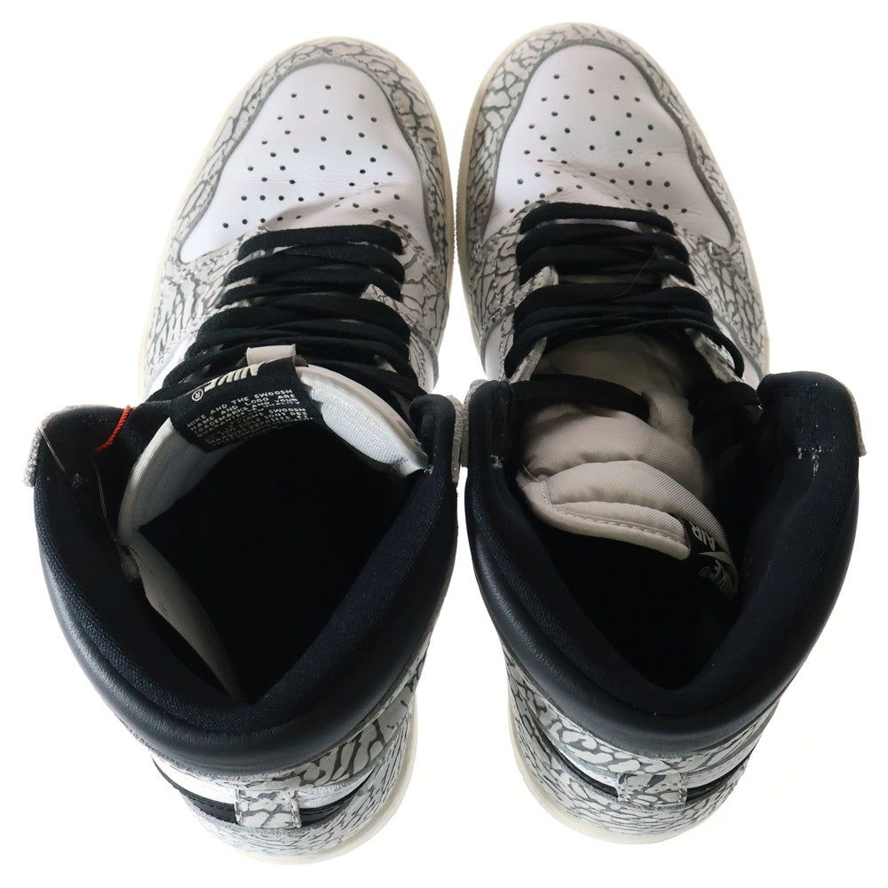 NIKE(ナイキ) AIR JORDAN 1 HIGH OG WHITE CEMENT DZ5485-052 エアジョーダン1 ホワイトセメント ハイカットスニーカー ホワイト/ブラック US9.5/27.5cm