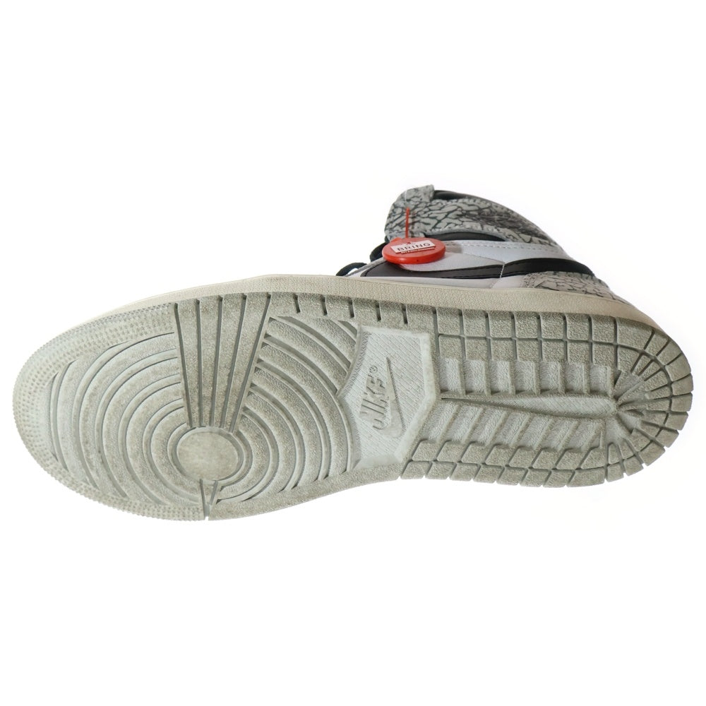 NIKE(ナイキ) AIR JORDAN 1 HIGH OG WHITE CEMENT DZ5485-052 エアジョーダン1 ホワイトセメント ハイカットスニーカー ホワイト/ブラック US9.5/27.5cm