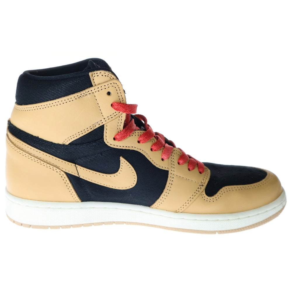 NIKE(ナイキ) AIR JORDAN 1 RETRO HIGH OG VACHETTA TAN 555088-202 エアジョーダン レトロ バケッタ タン ハイカットスニーカー ベージュ/ブラック US9.5/27.5cm