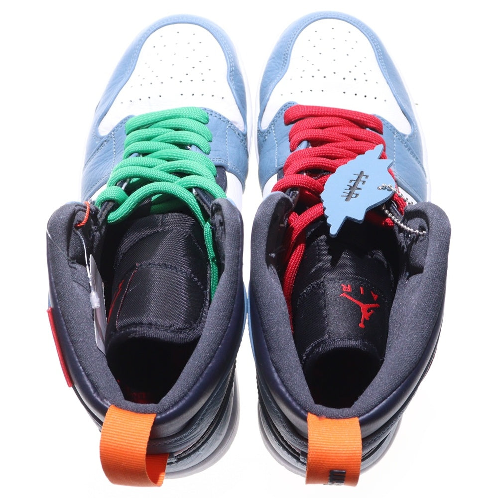 NIKE(ナイキ) ×FACETASM AIR JORDAN 1 MID SE FRLS APLA CU2802-100 ファッセタズム エアジョーダン1 フィアレス ミッドカットスニーカー ブルー/ホワイト US9.5/27.5cm