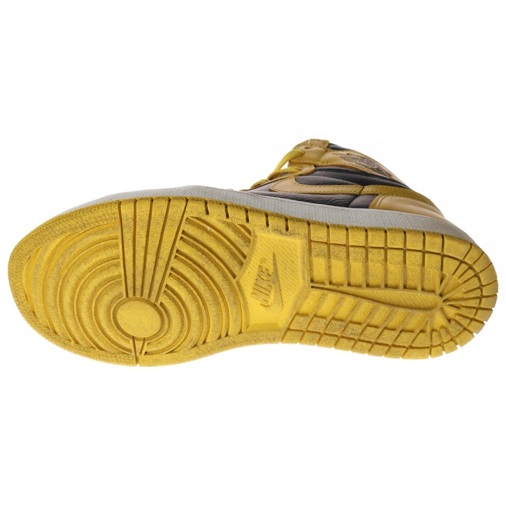 NIKE(ナイキ) AIR JORDAN1 RETRO HIGH OG POLLEN 555088-701 エアジョーダン 1 レトロ パラン ハイカットスニーカー ブラック/イエロー US9.5/27.5cm