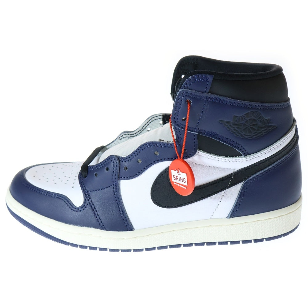 NIKE(ナイキ) AIR JORDAN 1 RETRO HIGH OG MIDNIGHT NAVY DZ5485-401 エア ジョーダン1 レトロ ミッドナイト ハイカットスニーカー ネイビー/ホワイト US9.5/27.5cm