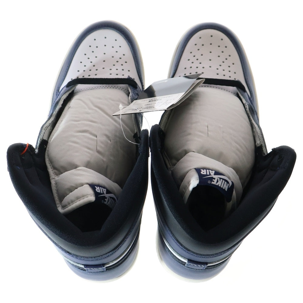 NIKE(ナイキ) AIR JORDAN 1 RETRO HIGH OG MIDNIGHT NAVY DZ5485-401 エア ジョーダン1 レトロ ミッドナイト ハイカットスニーカー ネイビー/ホワイト US9.5/27.5cm