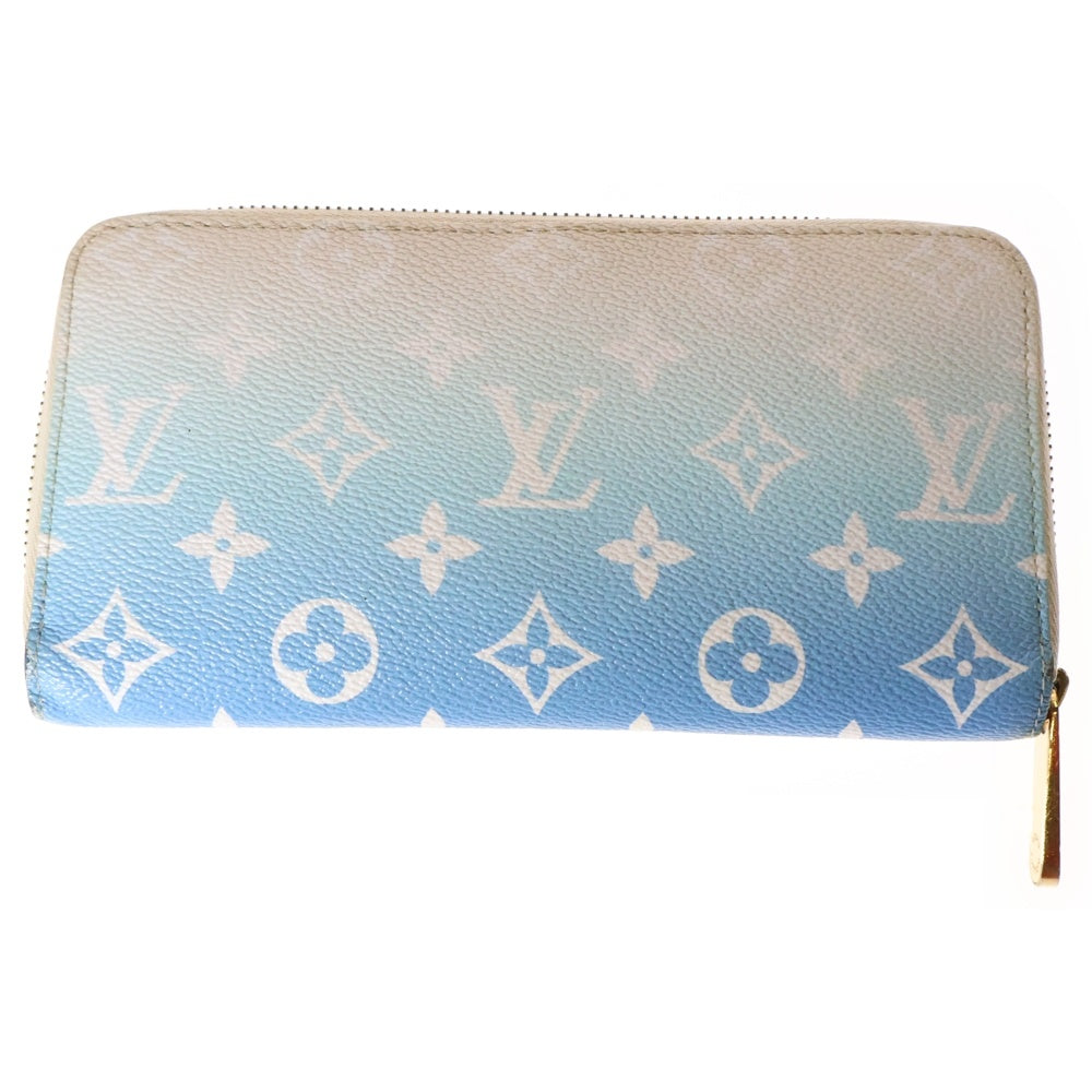 LOUIS VUITTON(ルイヴィトン) M80360 モノグラム ジッピーウォレット バイザプール ラウンドファスナー 長財布 ブルー/ホワイト ICチップ反応有り