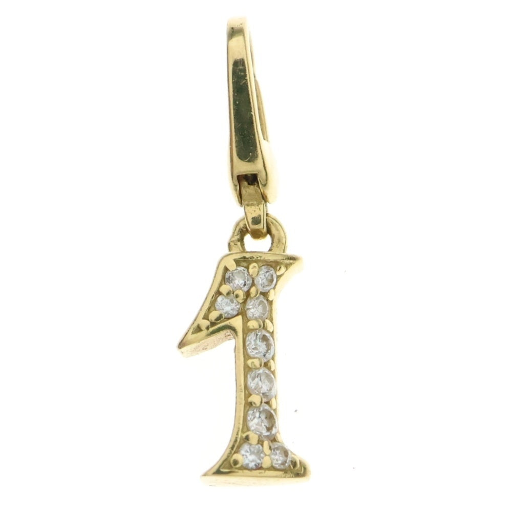 NOMBRE(ノンブル) PUTITE NO.1 モチーフ ネックレストップ 18K ダイヤモンド ゴールド