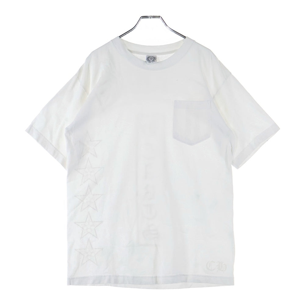 CHROME HEARTS(クロムハーツ) OLD T-BAR STAR LOGO ティーバースタープリント 半袖 Tシャツ カットソー ホワイト