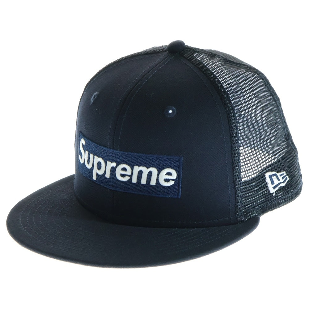 SUPREME(シュプリーム) 23SS ×NEWERA Box Logo Mesh Back Cap ボックスロゴ メッシュバックキャップ 帽子 ネイビー