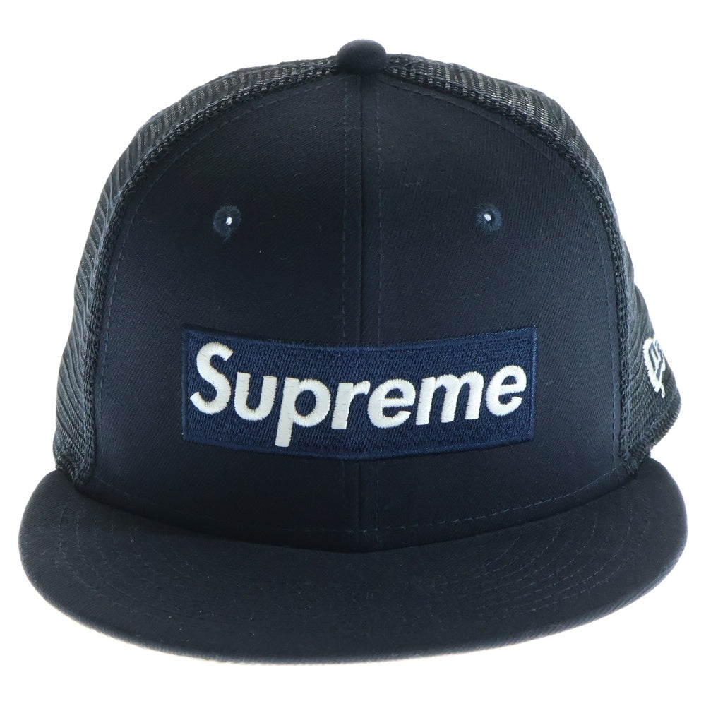 SUPREME(シュプリーム) 23SS ×NEWERA Box Logo Mesh Back Cap ボックスロゴ メッシュバックキャップ 帽子 ネイビー