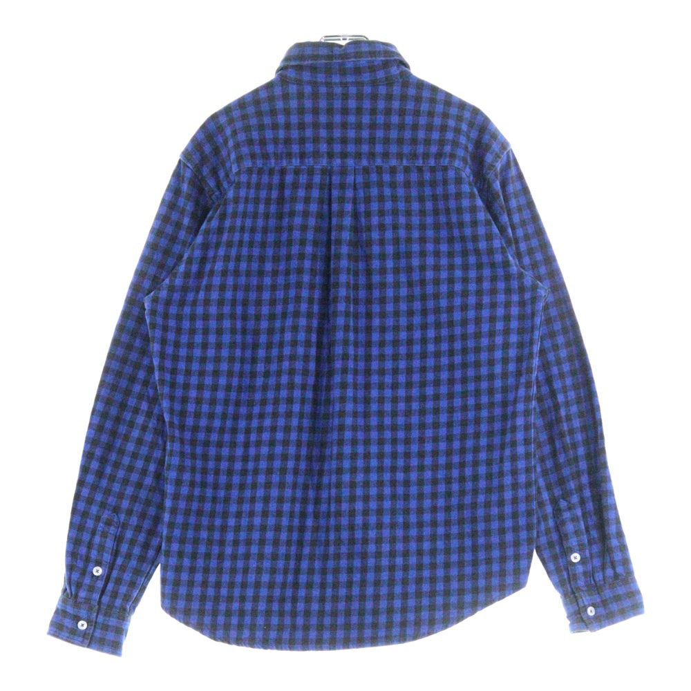 STUSSY(ステューシー) FLANNEL SHIRT フランネル 長袖シャツ ブルー