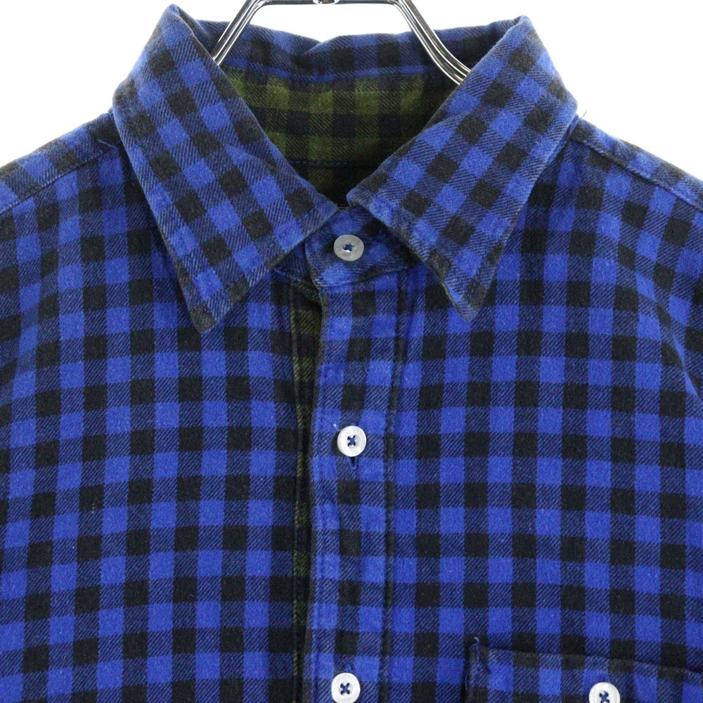 STUSSY(ステューシー) FLANNEL SHIRT フランネル 長袖シャツ ブルー