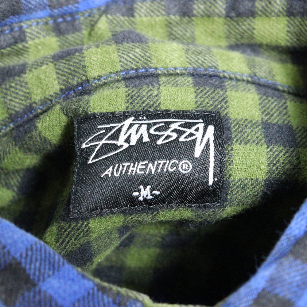 STUSSY(ステューシー) FLANNEL SHIRT フランネル 長袖シャツ ブルー