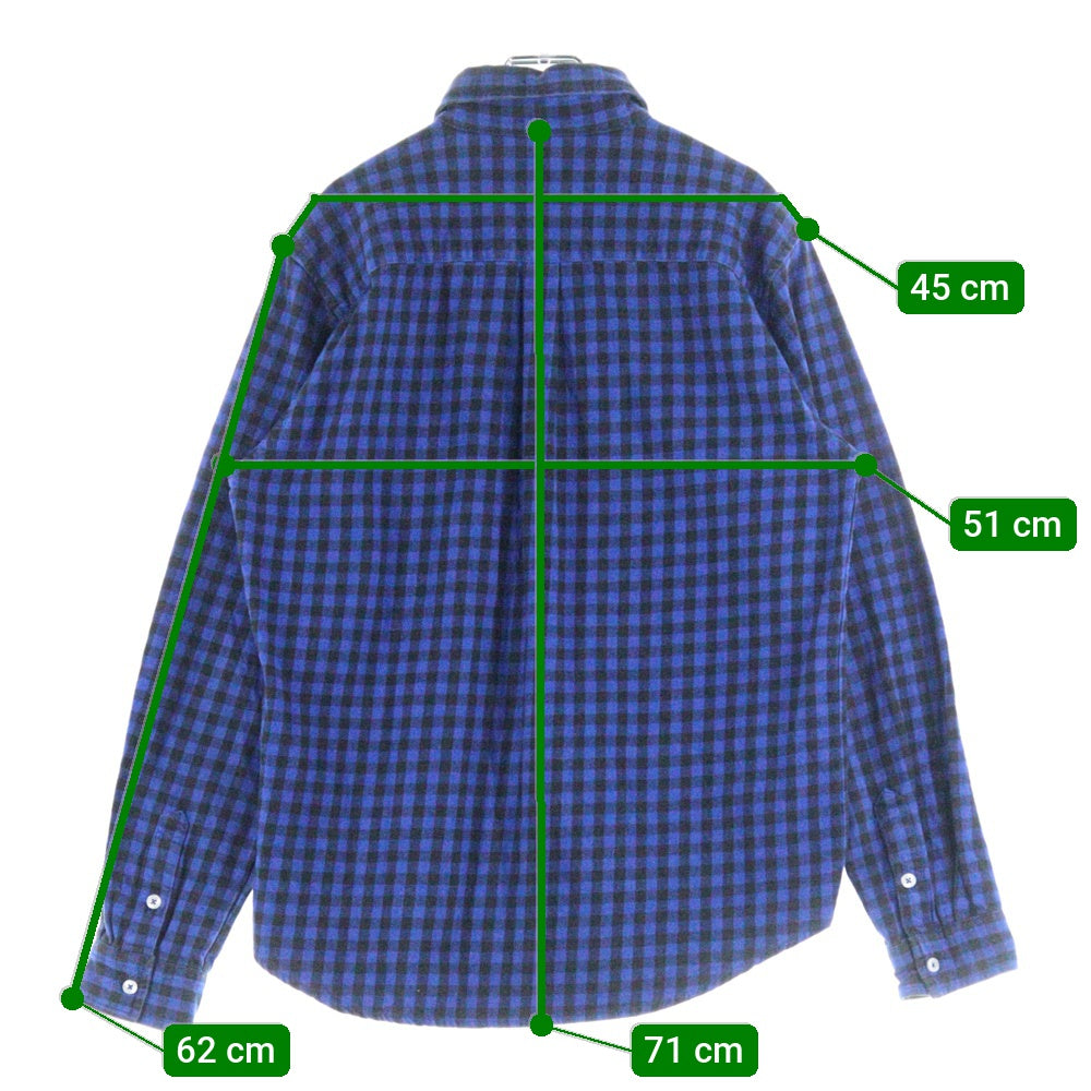 STUSSY(ステューシー) FLANNEL SHIRT フランネル 長袖シャツ ブルー